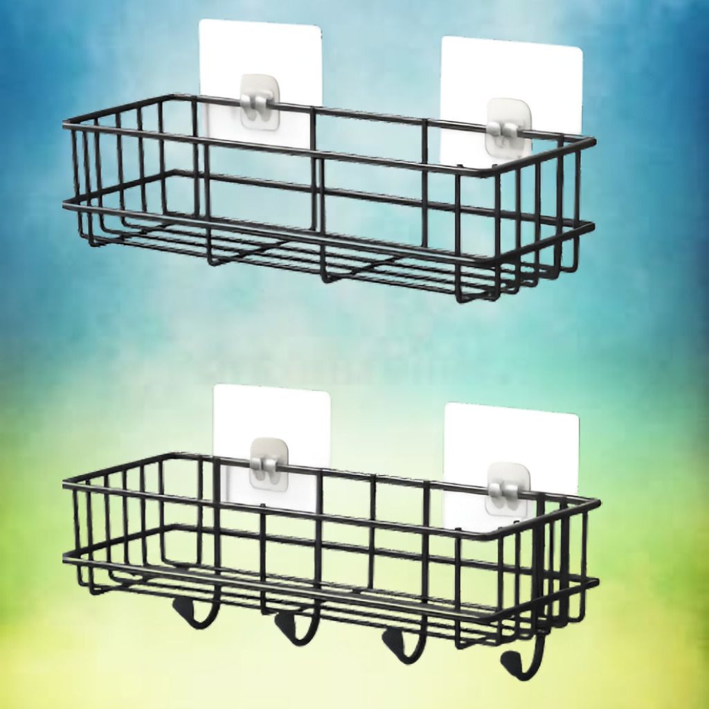steelhaven Modern Bathroom Storage Shelf Iron Utility Iron, Steel Wall Shelf-picture-30