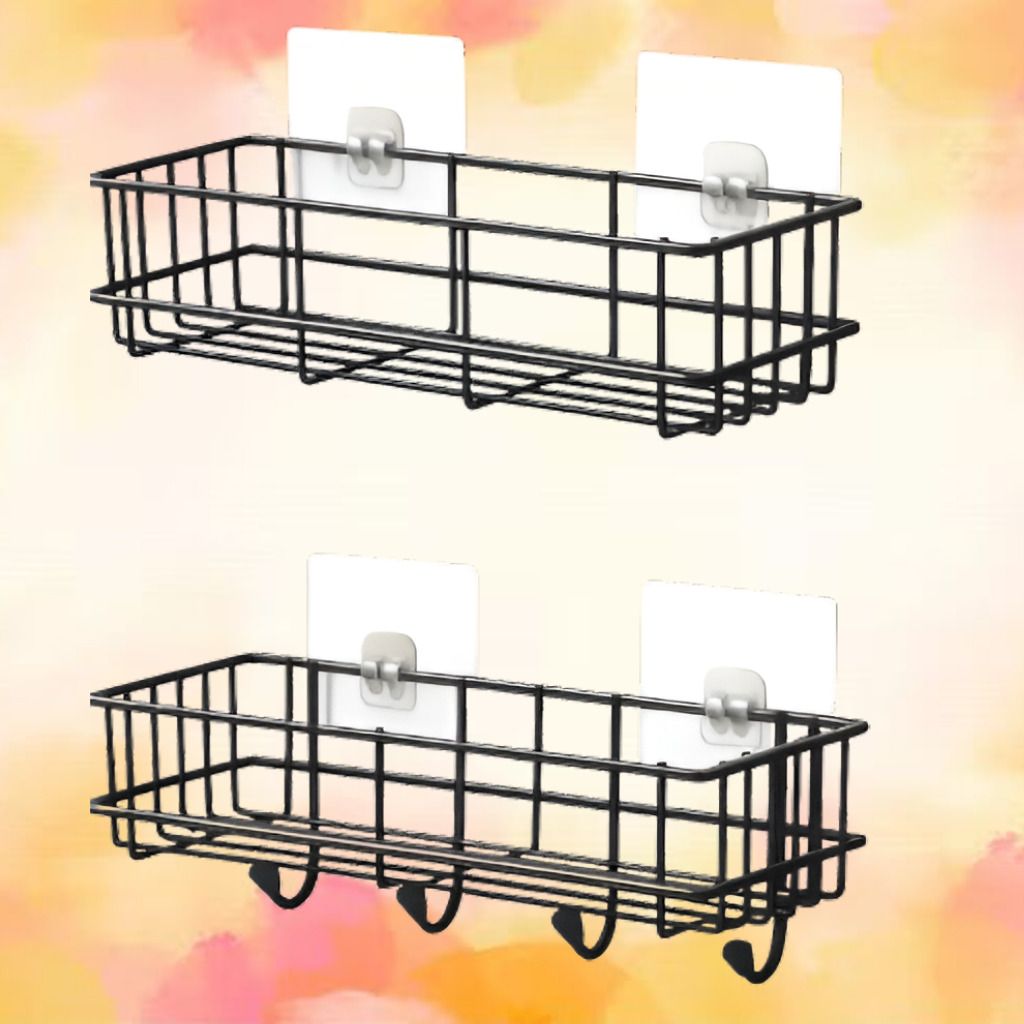 steelhaven Compact Bathroom Iron Wall Organizer Iron, Steel Wall Shelf-picture-16