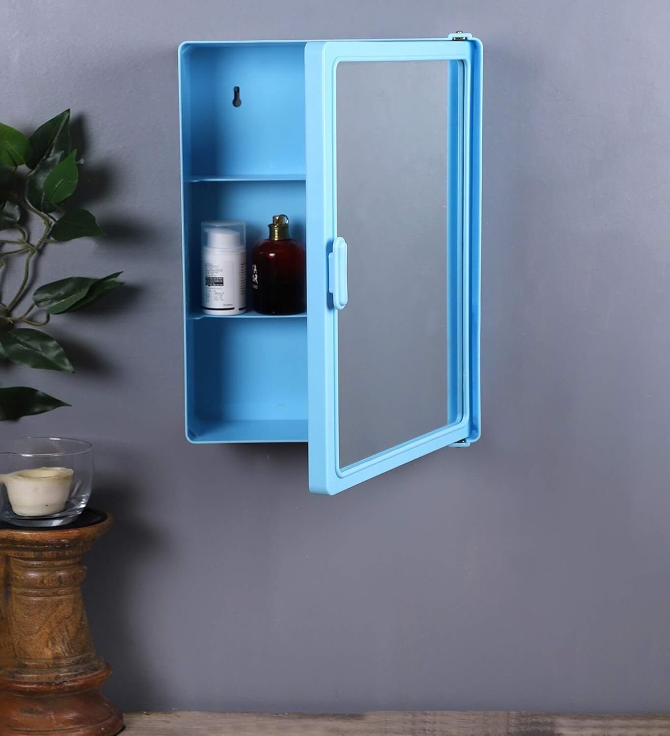 NEW MODEL BLUE CABINET 2026 Glass, Plastic Wall Shelf-image-12