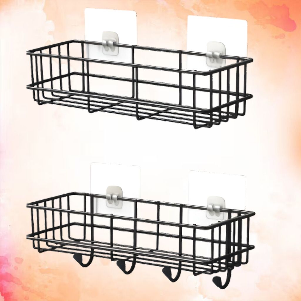adonz Classic Iron Wall Storage Shelf Bathroom Rack Iron, Steel Wall Shelf-picture-26