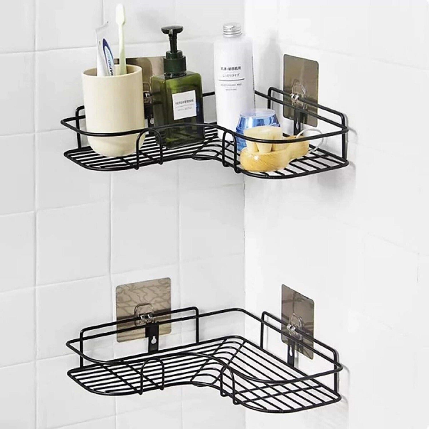 havion Steel Corner Organizer Iron Wall Shelf-picture-39