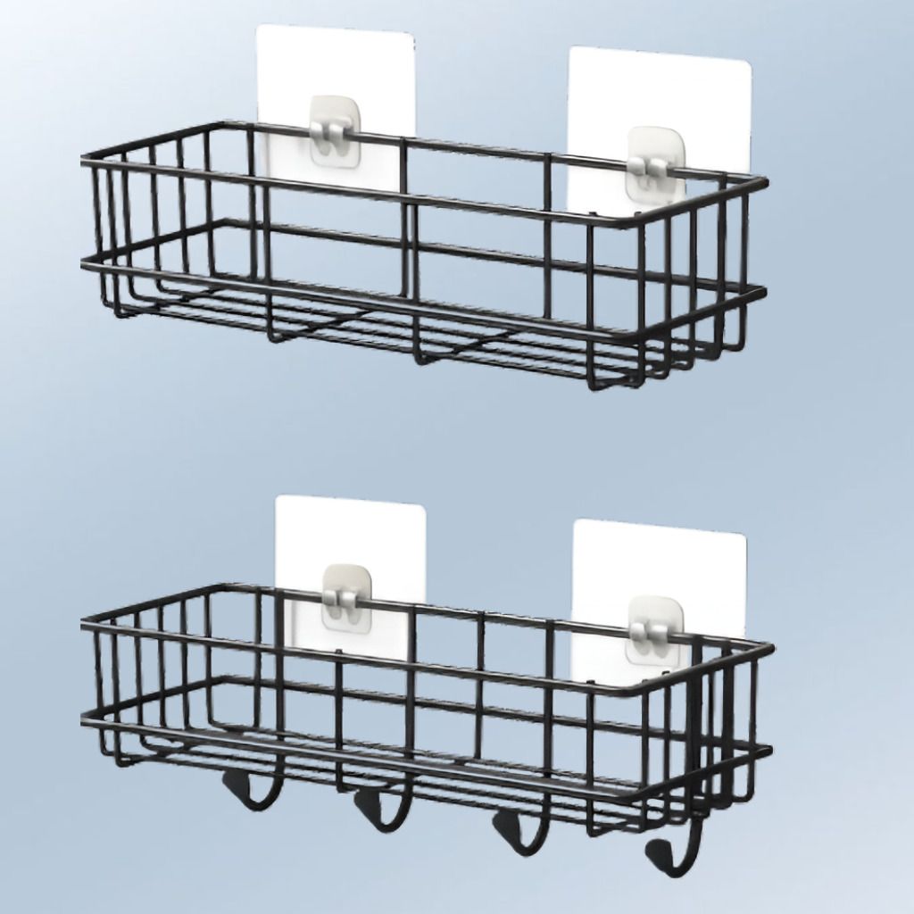 Space Saving Iron Storage Shelf Wall Holder Iron, Steel Wall Shelf-image-8