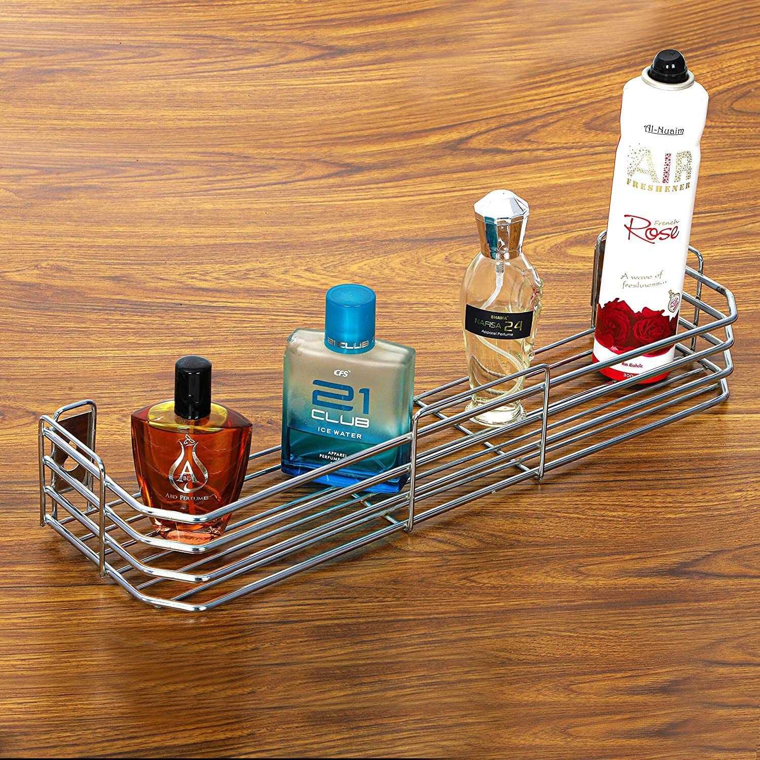 Multipurpose Stainless Steel Chrome Finish Bathroom Shelves (18 INCH) Stainless Steel Wall Shelf-image-12