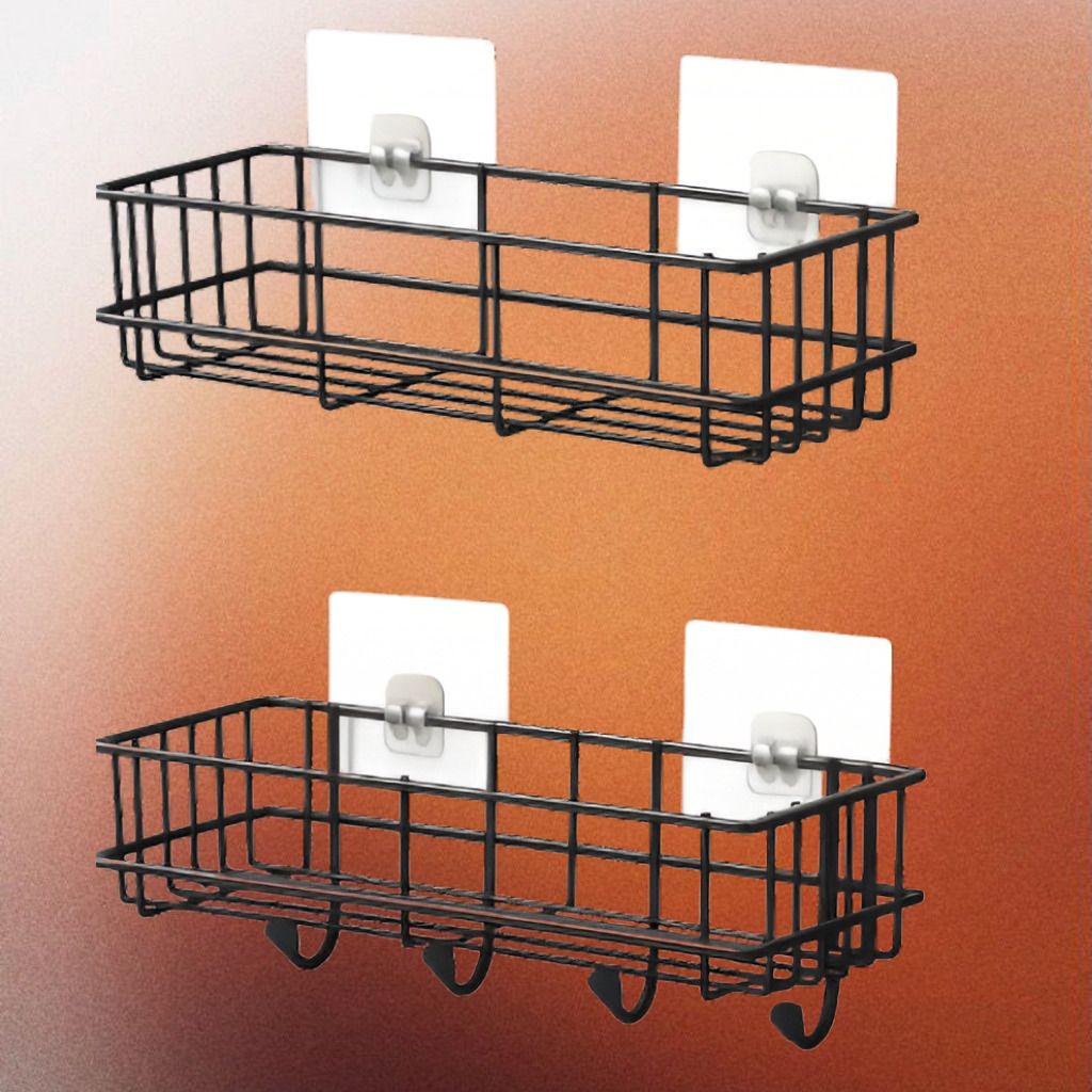 steelhaven Compact Iron Shelf Bathroom Accessories Organizer Iron, Steel Wall Shelf-picture-35