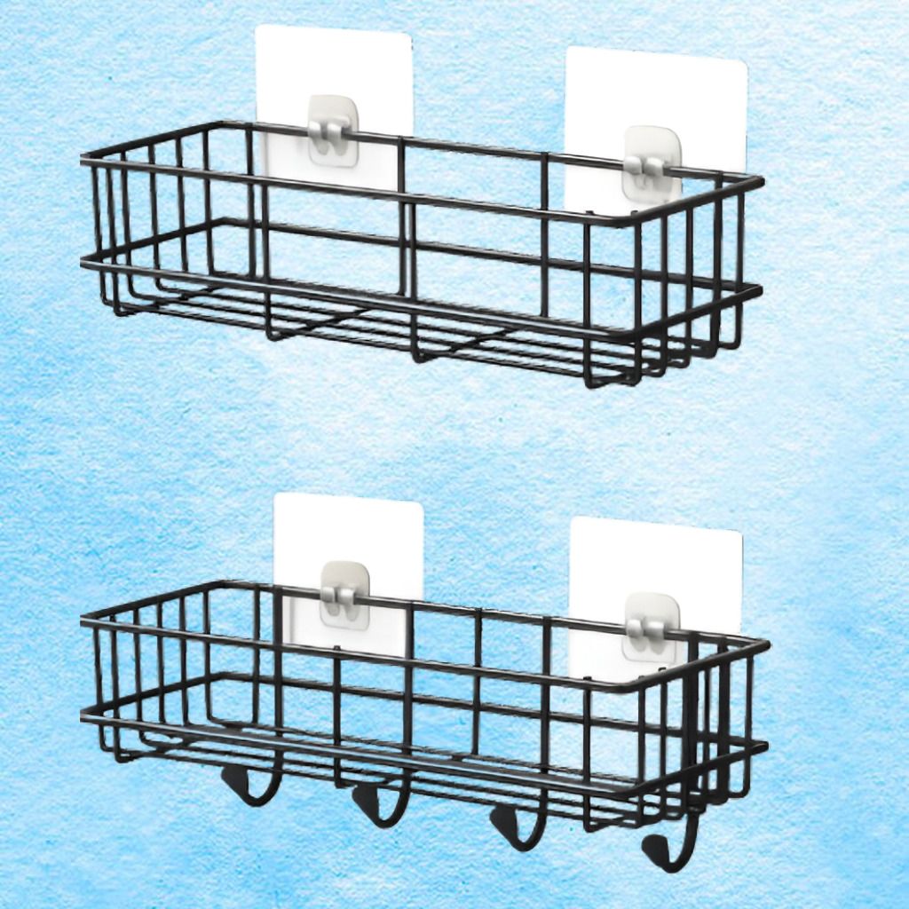 steelhaven Premium Black Iron Utility Storage Holder Iron, Steel Wall Shelf-picture-34
