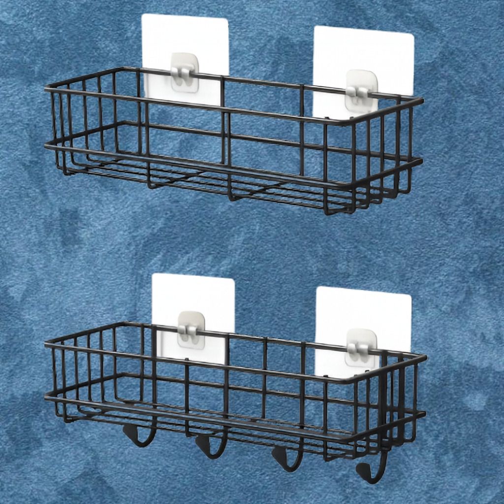 steelhaven Strong Adhesive Iron Utility Wall Organizer Iron, Steel Wall Shelf-picture-28