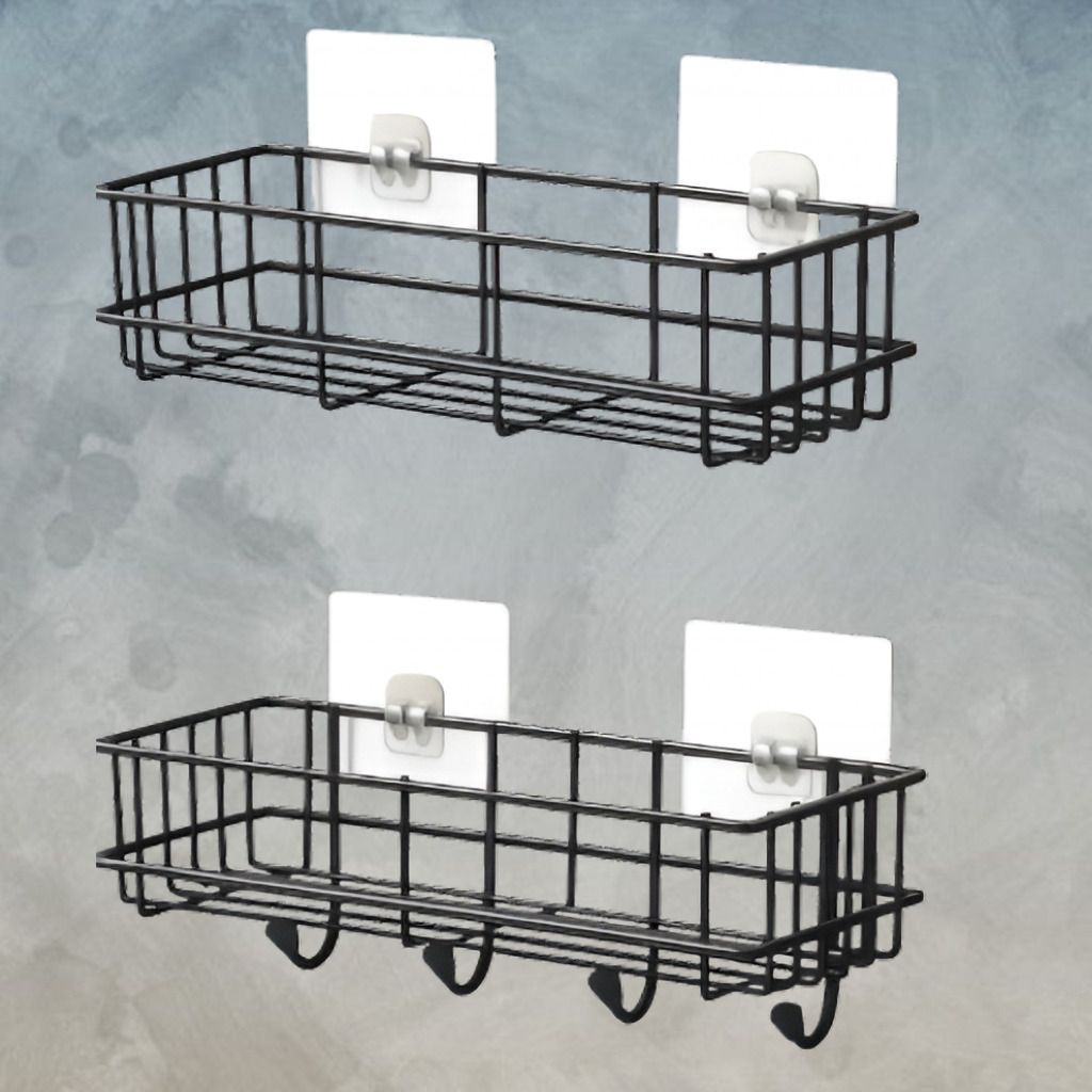 steelhaven Stylish Iron Utility Storage Shelf Bathroom Iron, Steel Wall Shelf-picture-14