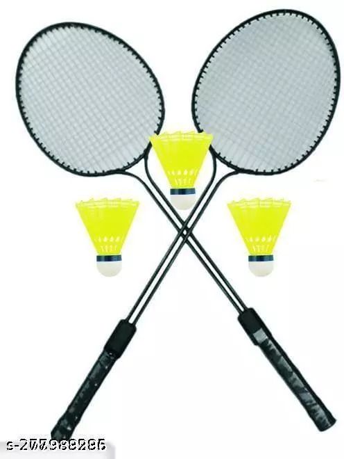 saipro Badminton Kit Combo Set Of 2 Piece Racquet With 3 Shuttlecock Badminton Kit-picture-23