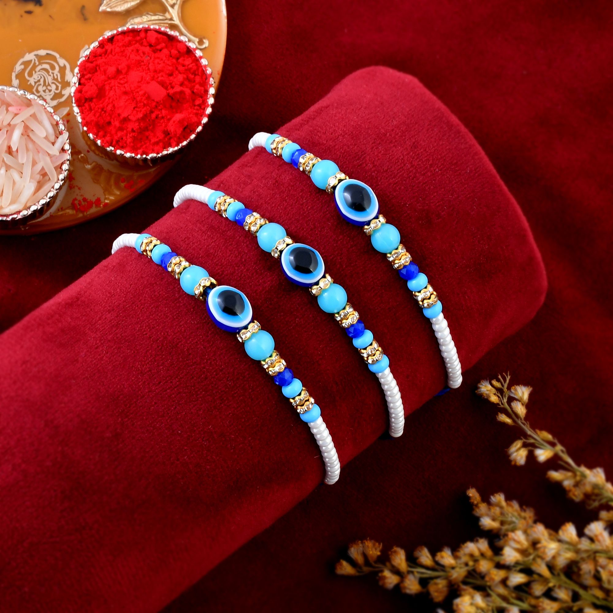 great art Designer DH-GA3-19 Pearl Rakhi Set-picture-21