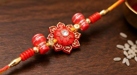 teghgadgets Designer Beautiful Designer Rakhi With 1 Chawal & 1 Roli For Brother RK-144 Mauli Thread Rakhi Set-picture-10