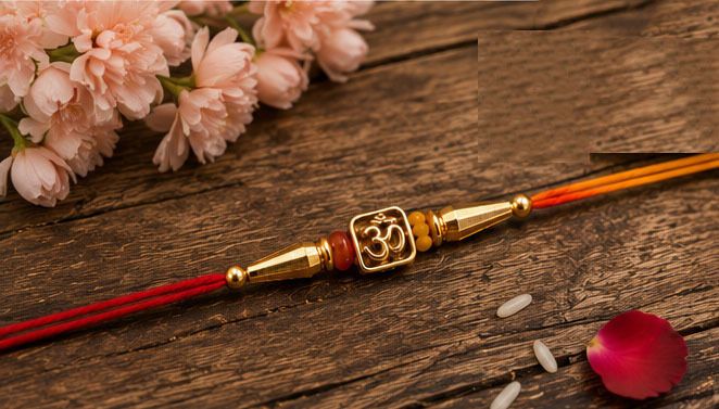 teghgadgets Designer Beautiful Designer Rakhi With 1 Chawal & 1 Roli For Brother RK-165 Mauli Thread Rakhi Set-picture-33