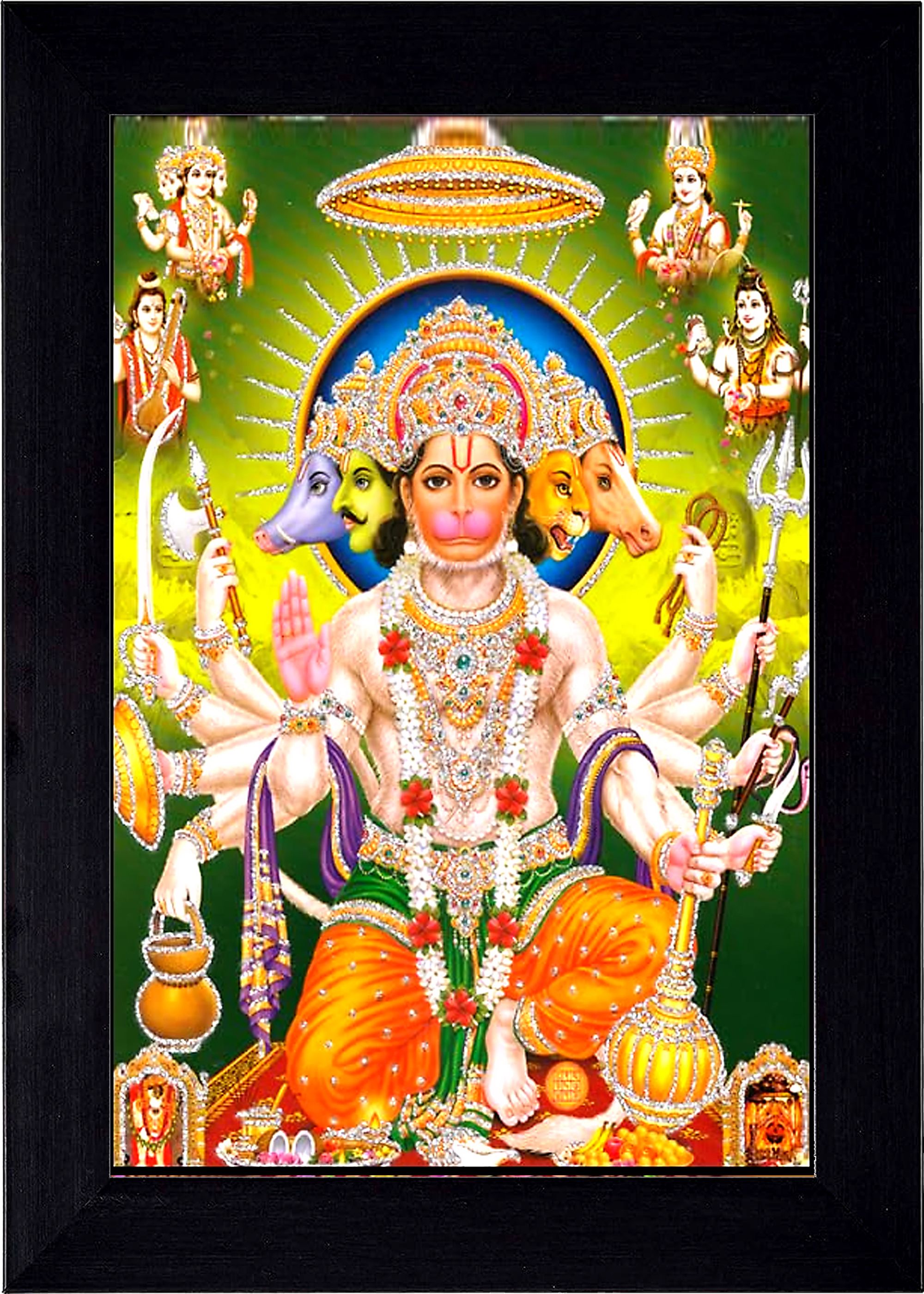 Hanuman ji-Photo Frame Black 10x14, Photo Size A4 12 inch Spritual-image-21