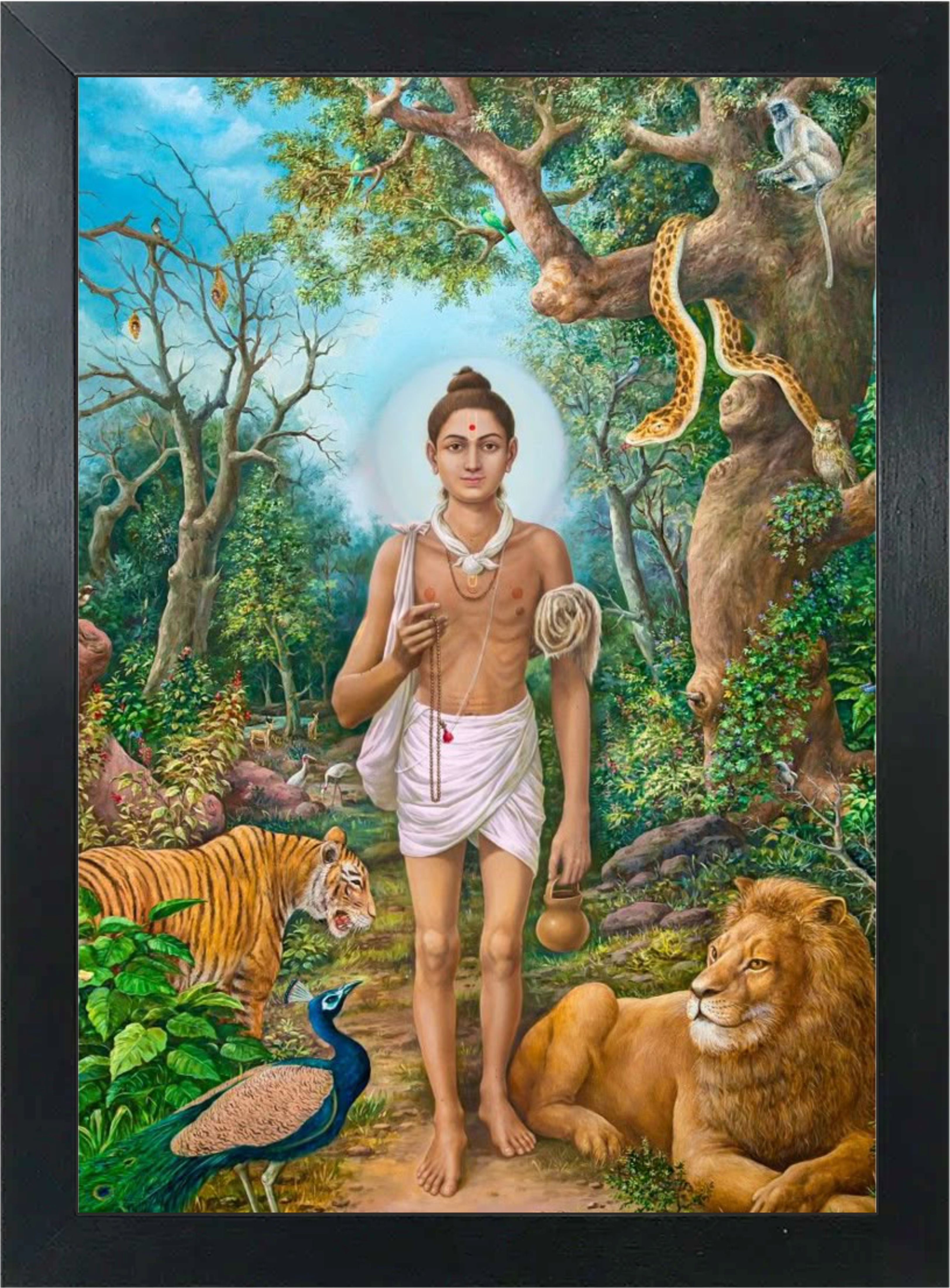 Nilkanth Varni (Swami Narayan) Wooden Photo Frame Religious Frame-image-40