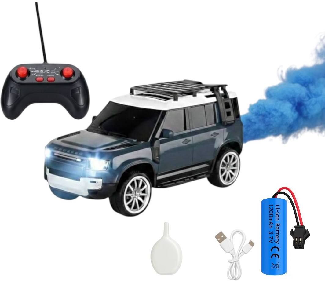 xcillince toys Defender 4x4 RC Smoke SUV Car with LED Lights, 2.4GHz Remote Control-picture-25