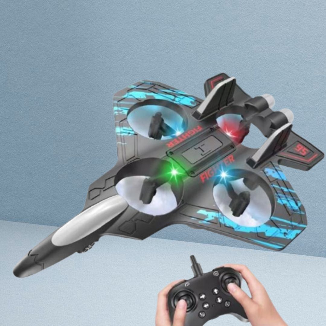 kidsdreams Sky Blazer Wireless RC Fighter Plane with Bright LED and Smooth Flight Fun-picture-33