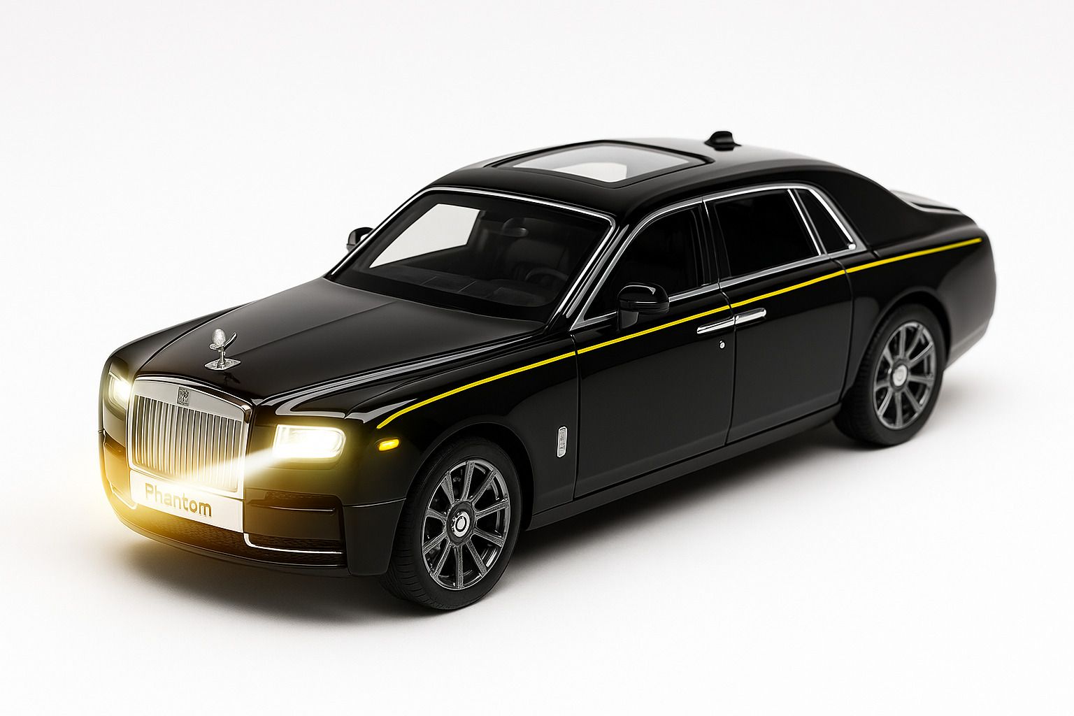 Rolls Royce Metal Car with Openable 2 Doors Sound and Light for Kids-image-37