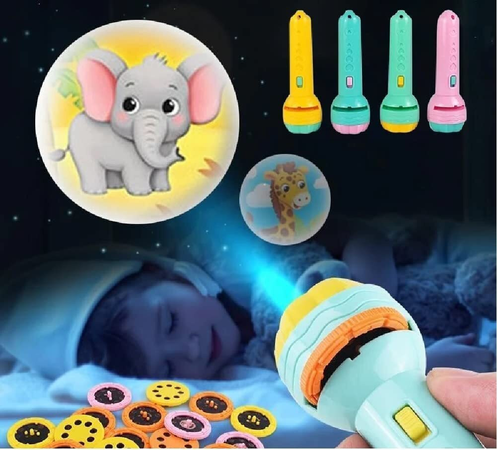bestie toys Flash Projector for Kids Slide Light Toy Flashlight Learning(Random Slides) image 1