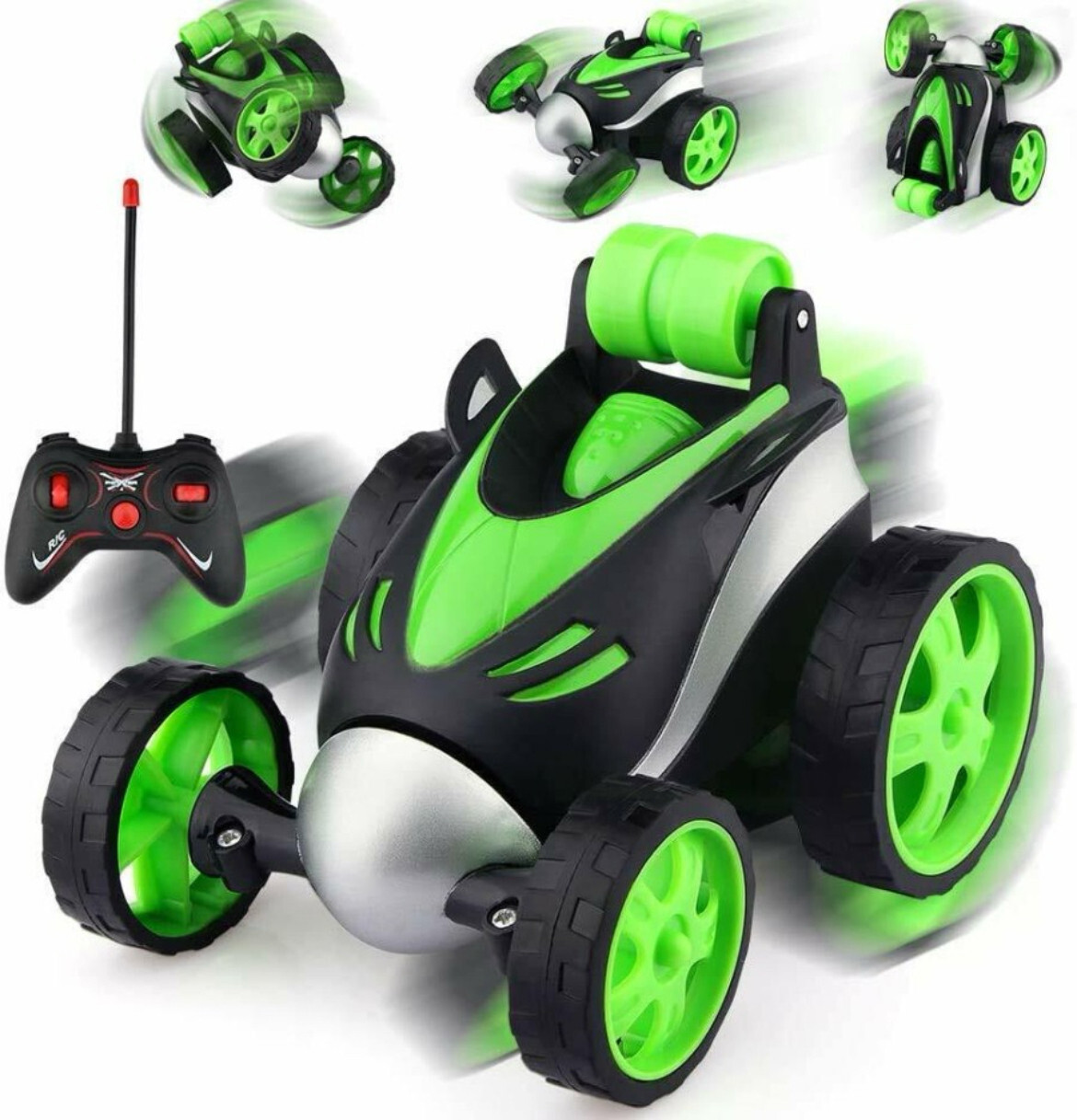 xcillince toys 360° Rotating & Rolling Small Stunt Car Toy with USB Cable & Remote SM_8 image 1