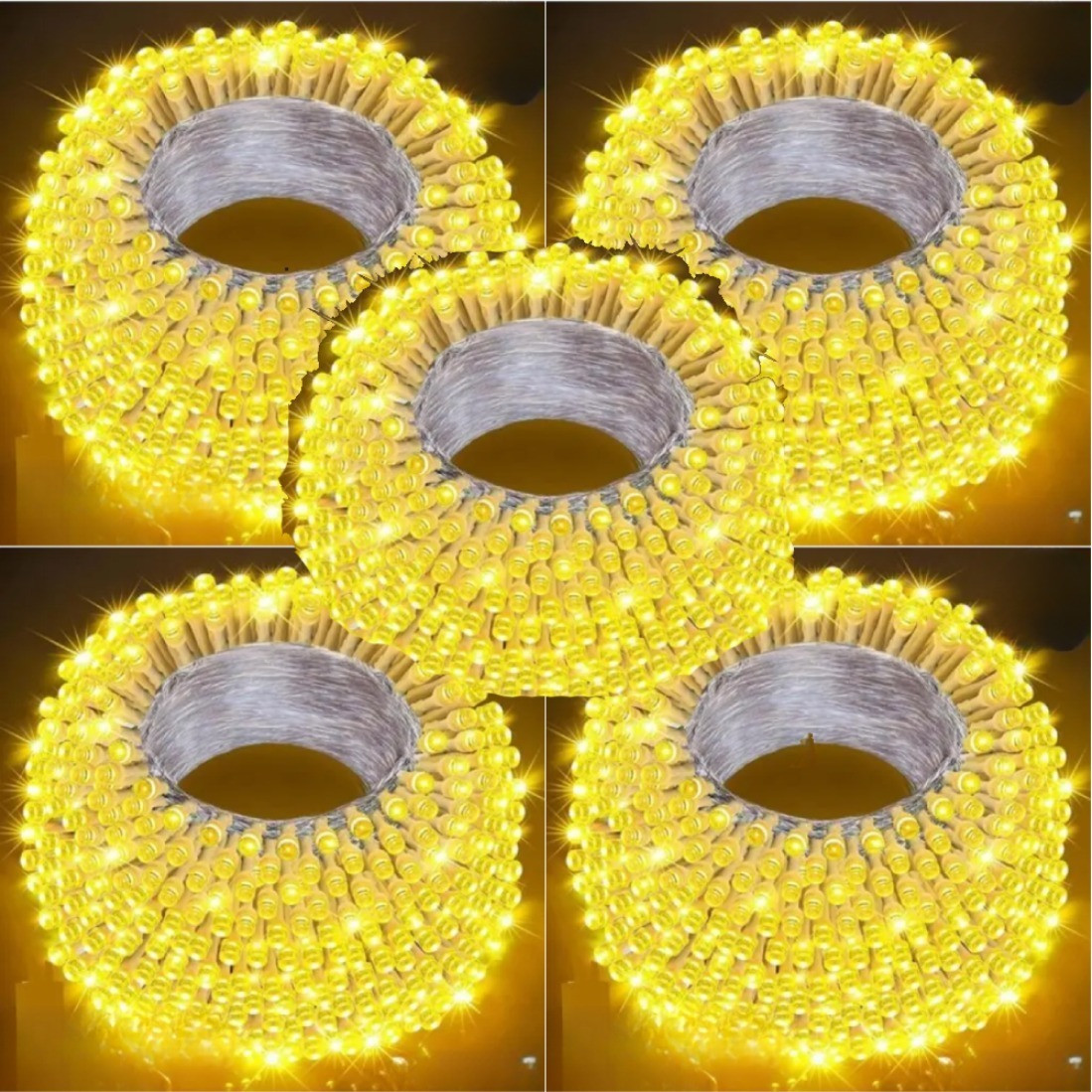 zebrilla 40 LEDs 15 m Yellow Steady String Rice Lights image 1