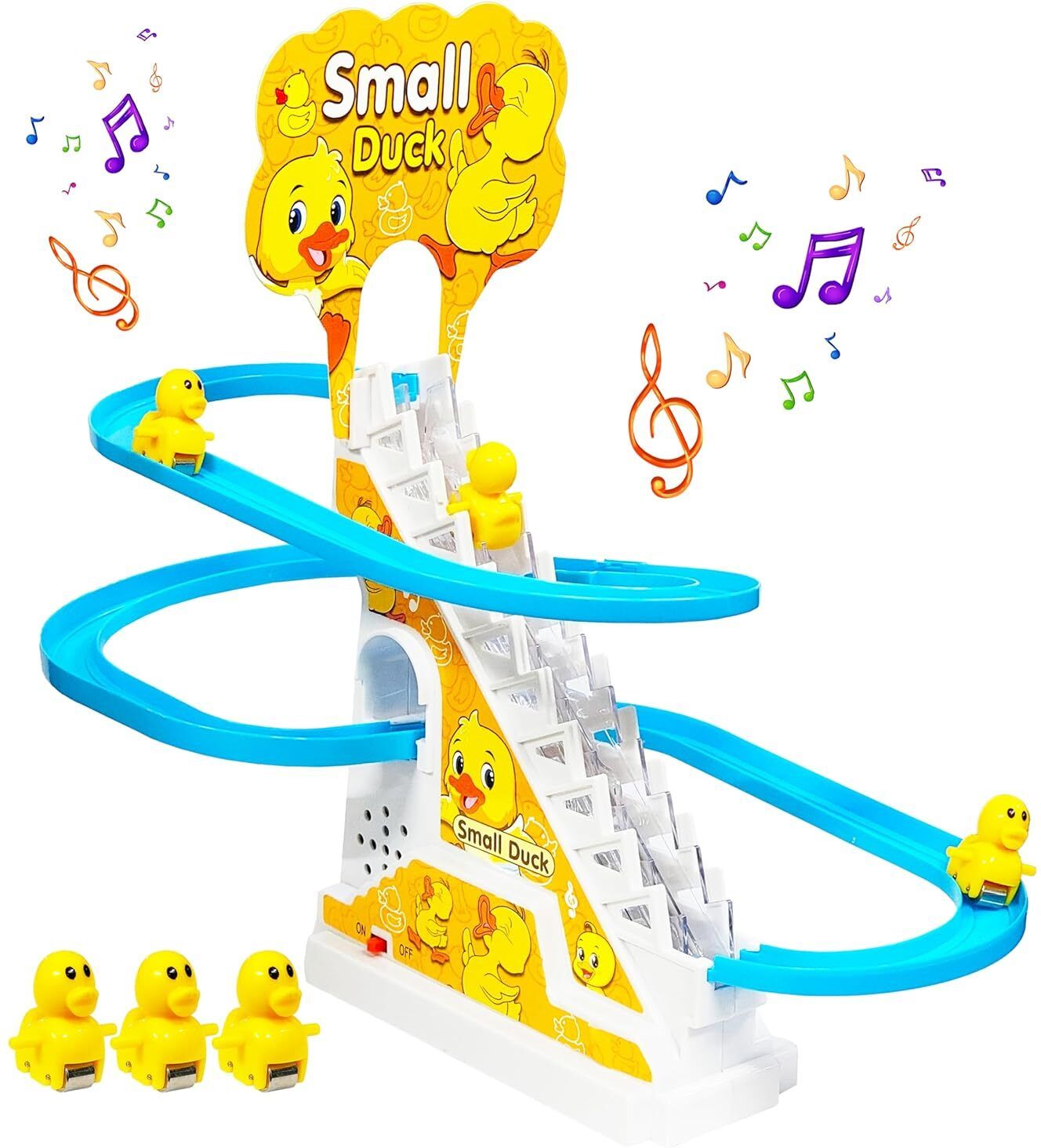 zunbella Duck Slide Stair Climbing Toy Escalator with Lights and Music For Kids-picture-15
