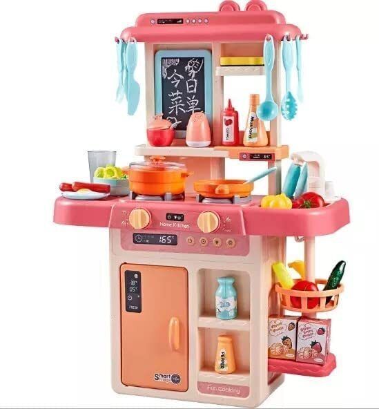 himanshu tex Kitchen Set for Kids Cooking play set Toy with Water Tap Light and Sound Toy-picture-28