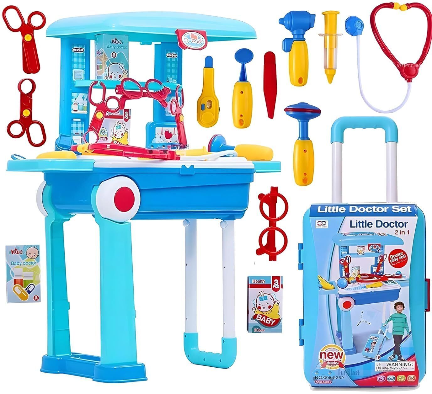 kidzblend Premium Doctor Play Set Trolley Suitcase 3-in-1 Toy for Kids-picture-27