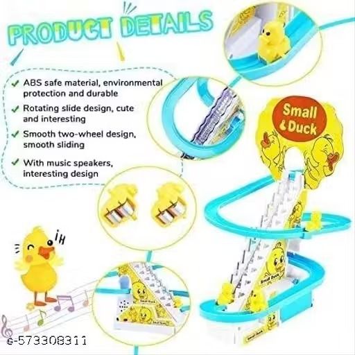 shiv online Toy Escalator Toy with Lights and Music_3 Duck Included (Small Duck Track Racer)-picture-11