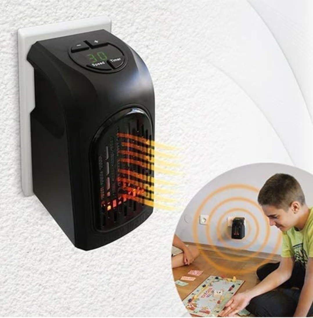 Mini Electric Portable Heater For Room Electric Handy Heater Fan ,Wall-Outlet Bedroom, Living, Plug-in Wall LED Display Fan Room Heater-image-8