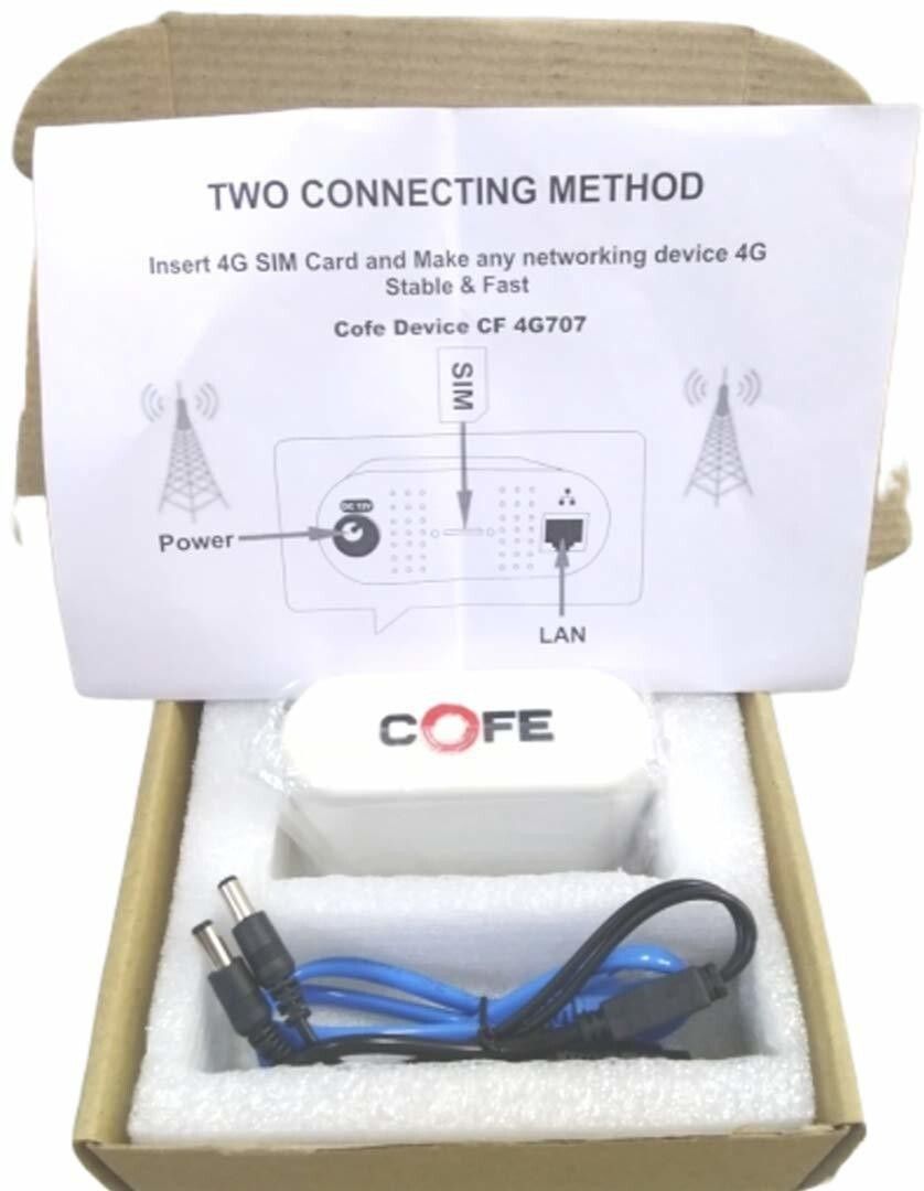 COFE CF-4G 707WF SIM Based Router 4G & 5G Sim Support Wi-fi Router 4G Router 2.4 GHz 300 Mbps Wifi Speed Single Band Internal & External Antenna Ethernet (Cable Broadband)-image-45