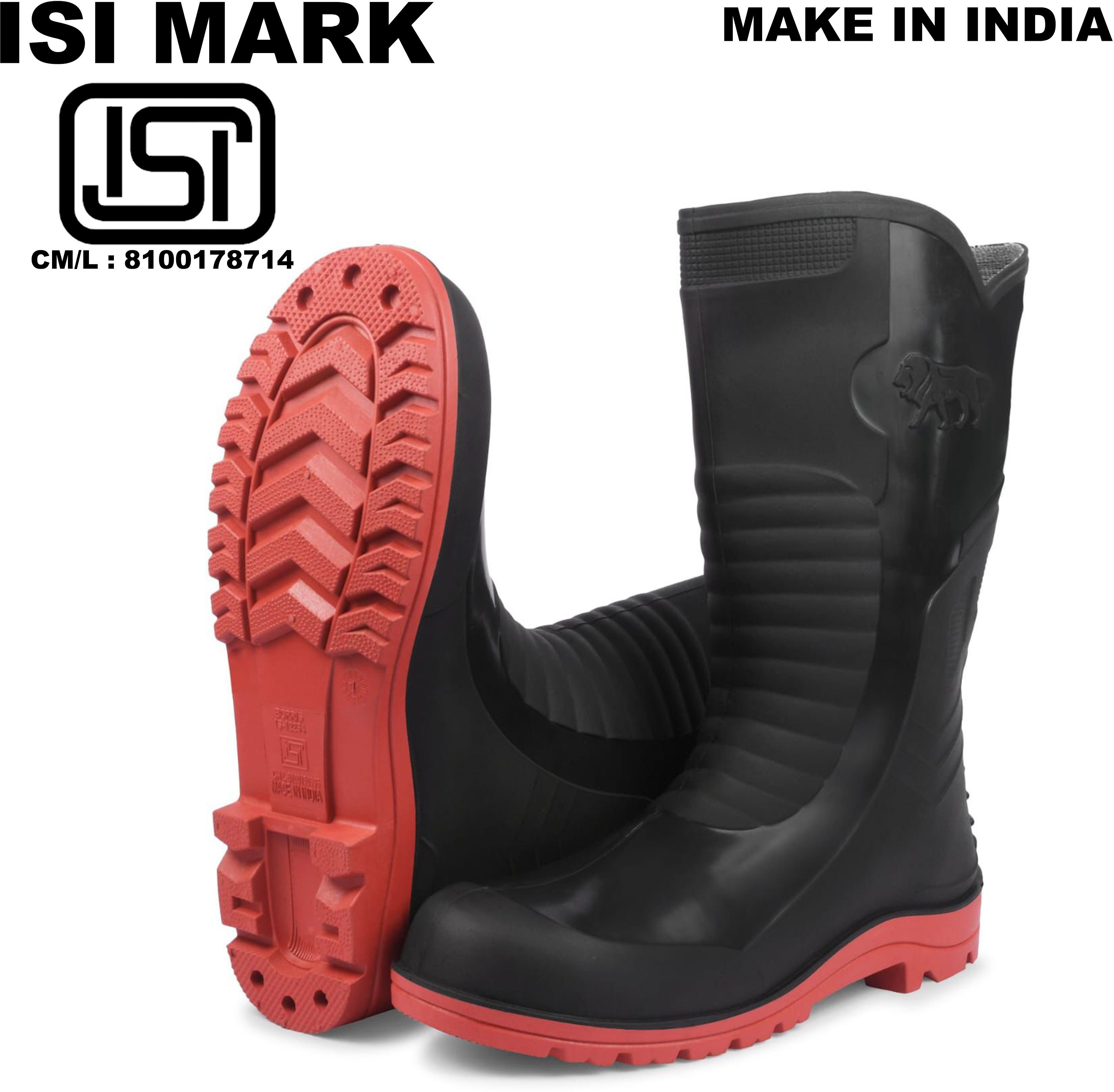 foot trends PVC Safety Gumboots, 13-inch, Non-Metallic Toe Cap, Oil and Acid Resistant, Boots For Men-picture-13