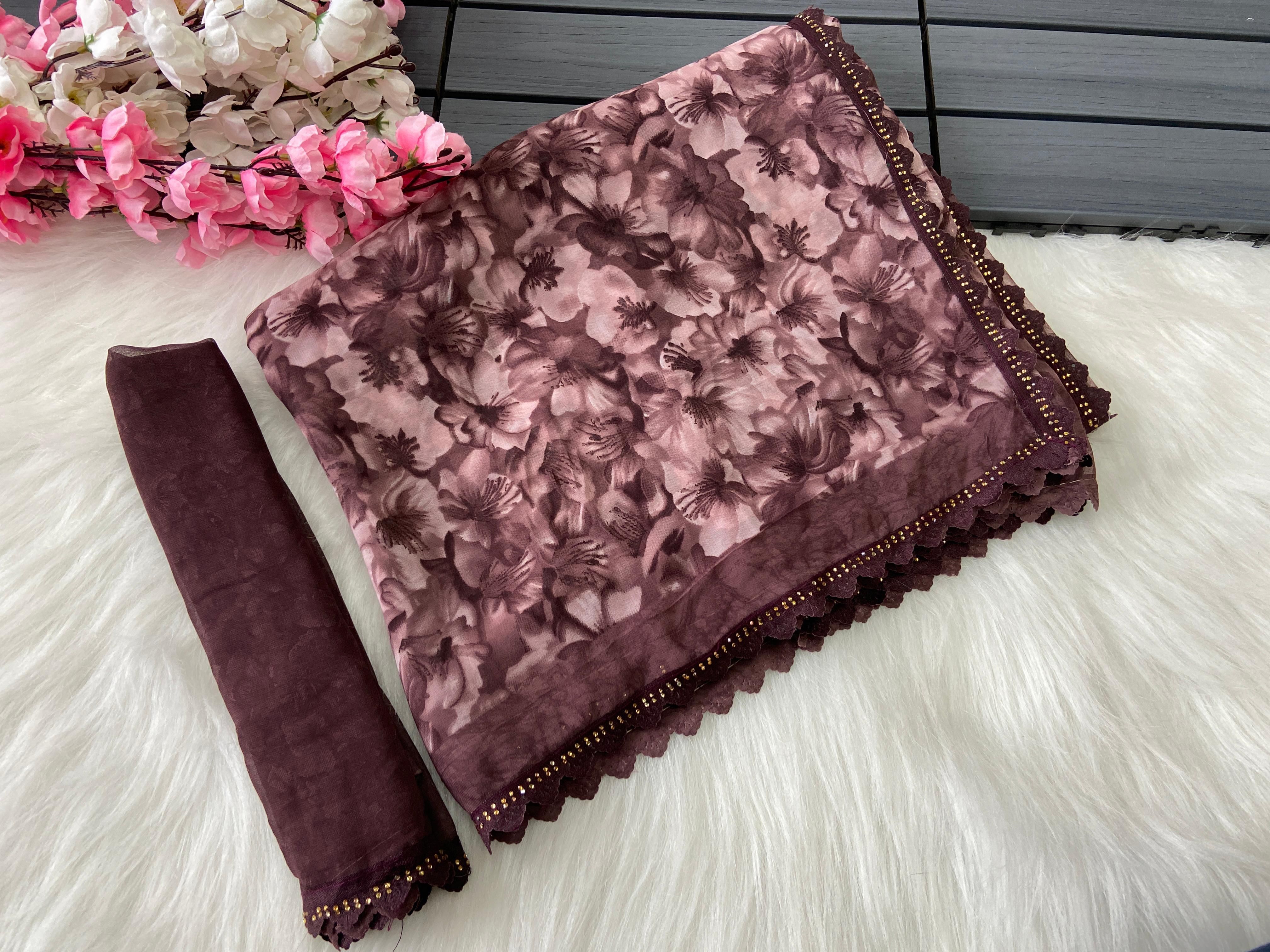 bhavika silk mills Printed Bollywood Georgette Saree-picture-21