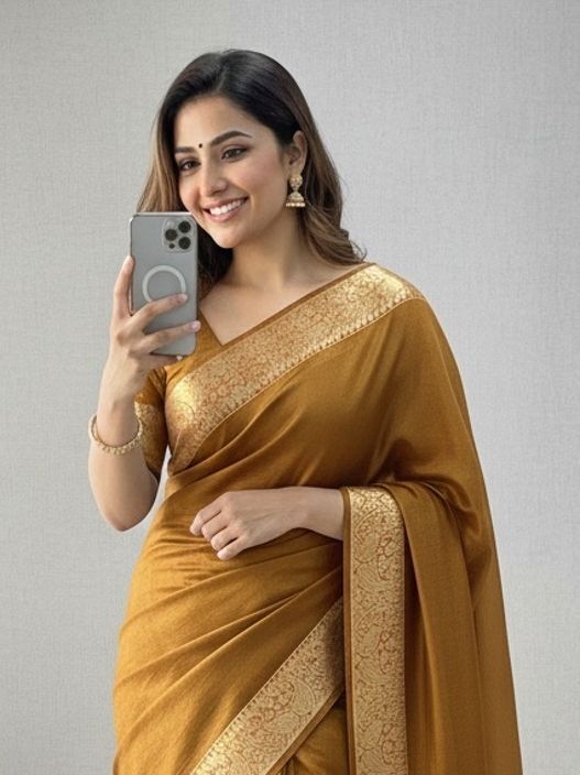 jishaa Printed Bollywood Silk Blend Saree-picture-5