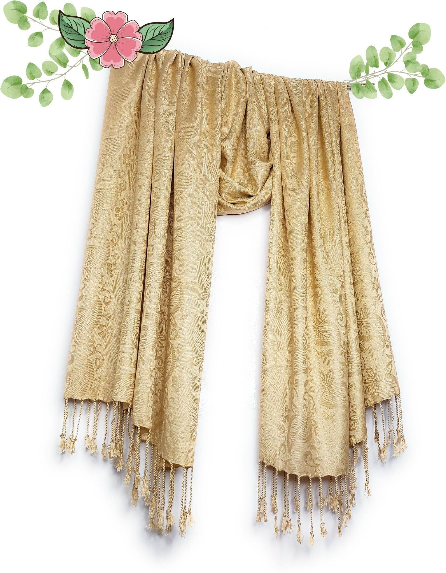 Printed Viscose Men Beige Fancy Scarf, Scarf, Stole