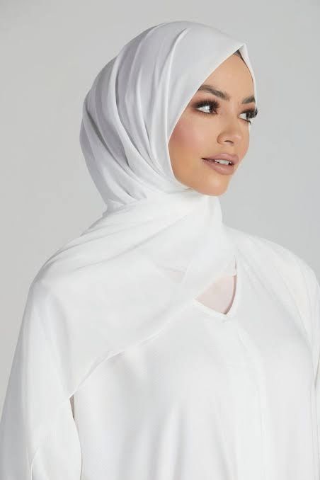 zox Solid Chiffon Women White Fancy Scarf, Scarf, Stole-picture-23