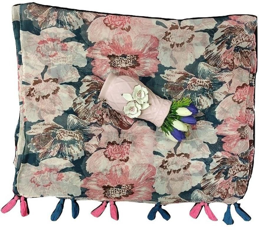 mss Printed Chiffon Women Multicolor Scarf, Stole, Fancy Scarf-picture-42