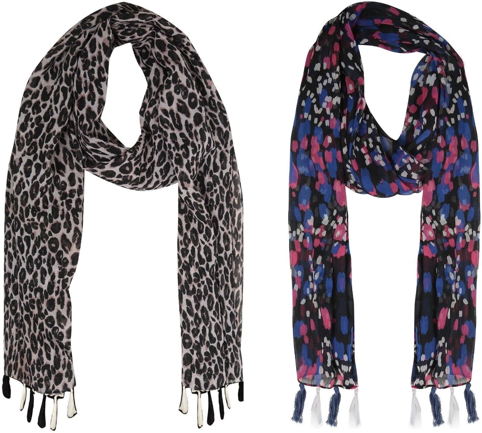 xmsfashion Printed Chiffon Women Multicolor Stole, Scarf, Fancy Scarf-picture-27