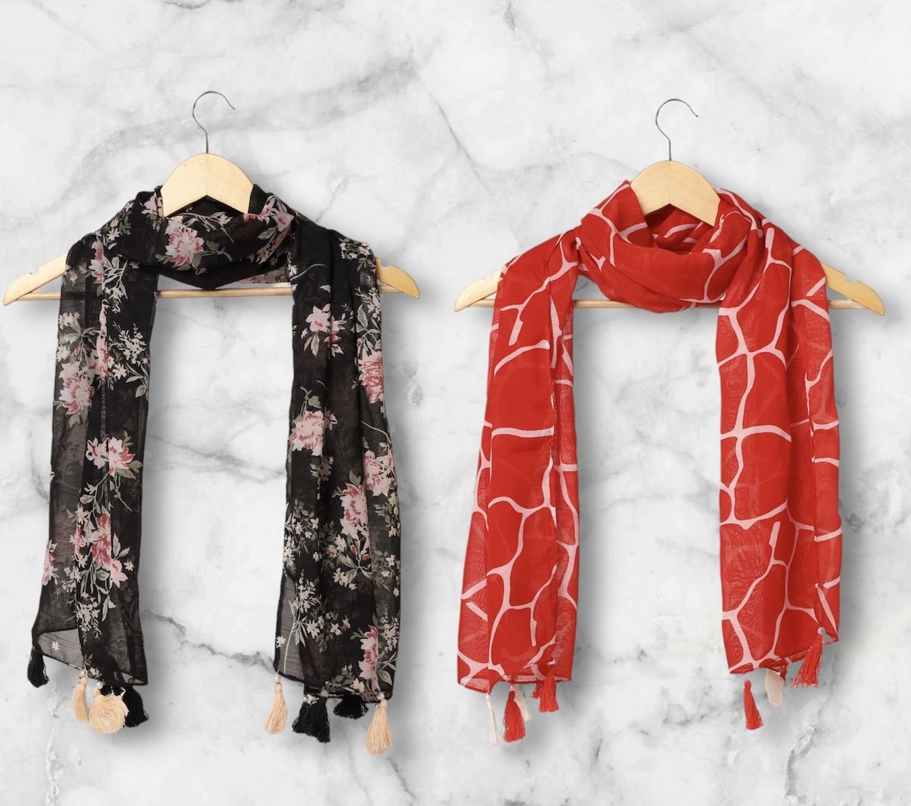 riddle needle Printed Chiffon Women Multicolor Scarf, Stole, Fancy Scarf-picture-19