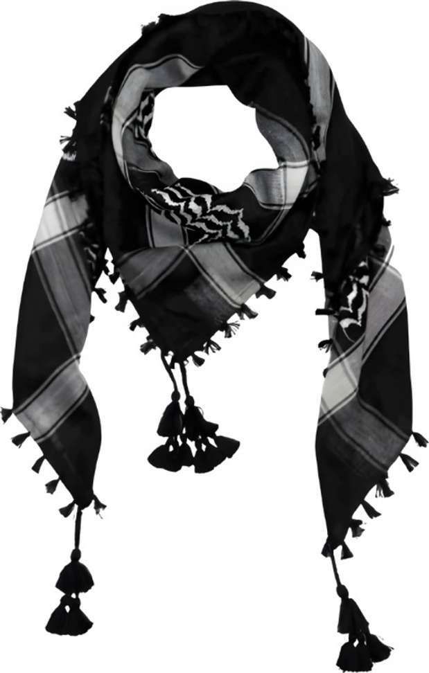 Checkered Cotton Blend Men Black, White Fancy Scarf, Scarf, Bluetooth Scarf, Stole