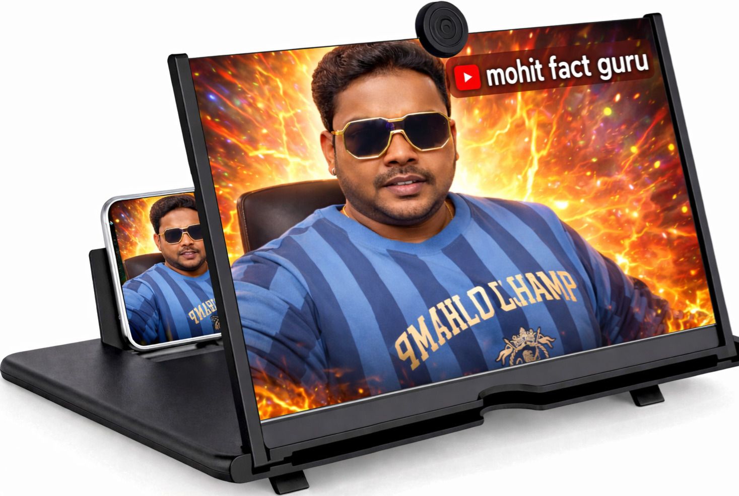 Gribbtor 12 inch most selling 3 times 3D magnifier fresnel mirror HD Screen Expander Phone