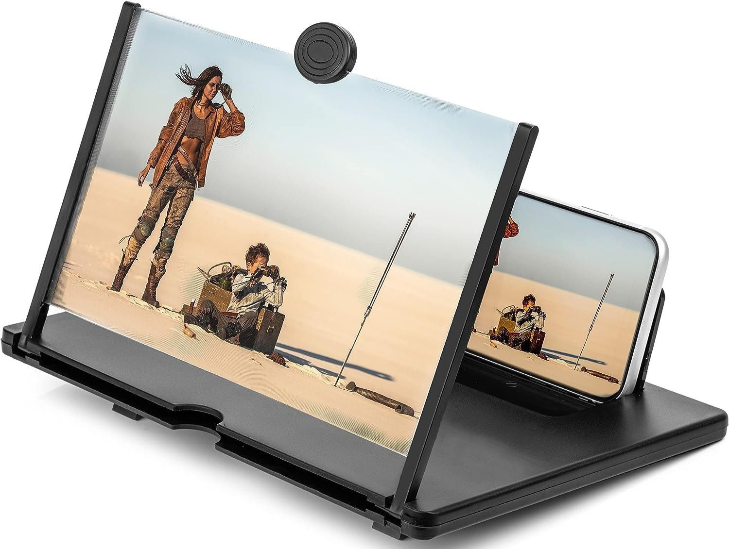 Gribbtor 12 inch most selling 3 times 3D magnifier fresnel mirror HD Screen Expander Phone