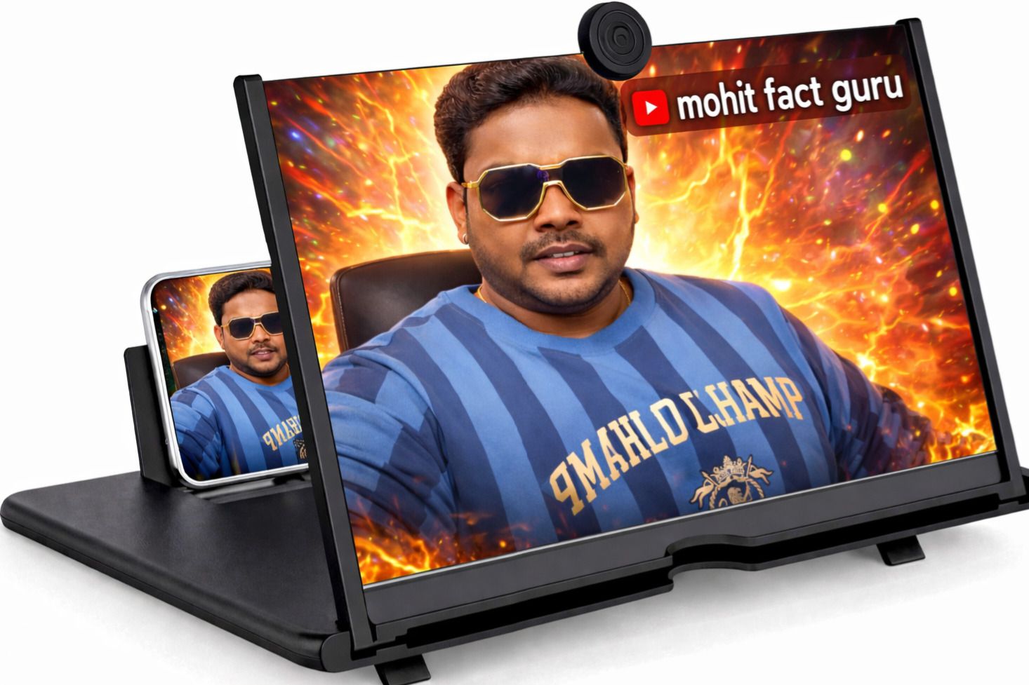 Gribbtor 12 inch most selling 3 times 3D magnifier fresnel mirror HD Screen Expander Phone