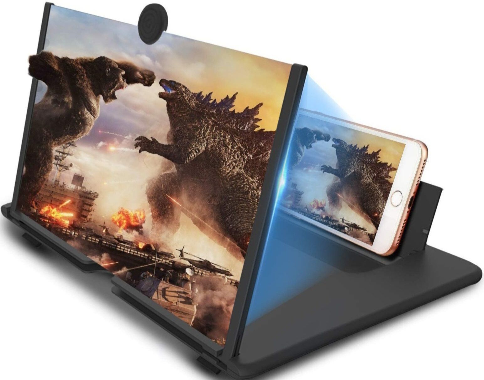 Gribbtor 9 inch most selling 3 times 3D magnifier fresnel mirror HD Screen Expander Phone-image-49