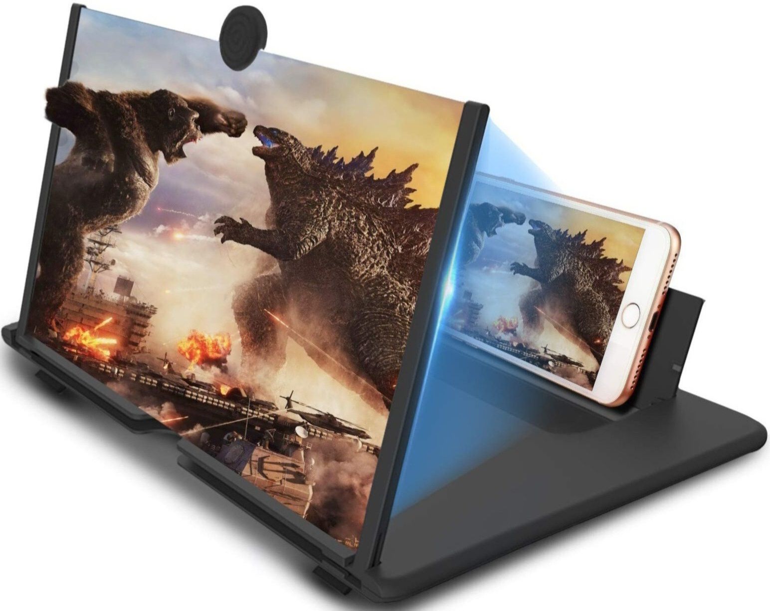 Gribbtor 9 inch most selling 3 times 3D magnifier fresnel mirror HD Screen Expander Phone-image-21