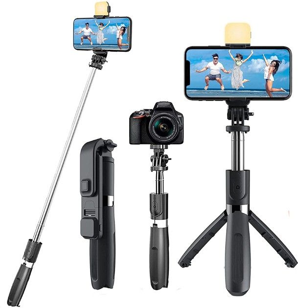 Ureka Wireless Selfie Stick With Remote Control & Flashlight Tripod-image-12