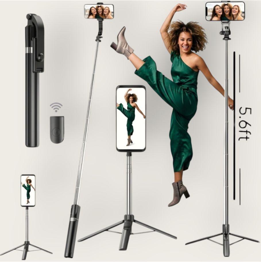 HouseOfCommon Quality Selfie Stick Long Extendable Tripod Bluetooth Remote Control_2Z Bluetooth Selfie Stick-picture-15