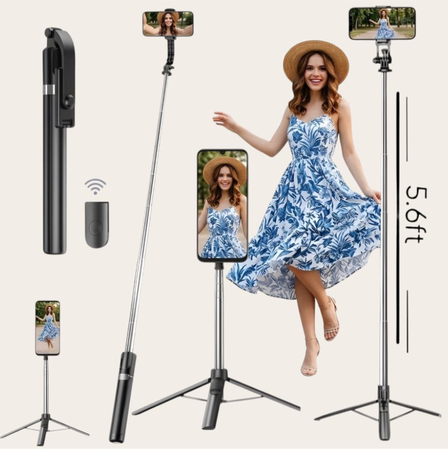URBANHUDA 170cm Sturdy Selfie Stick Foldable Tripod Bluetooth Remote for Videos_KG Bluetooth Selfie Stick-image-27