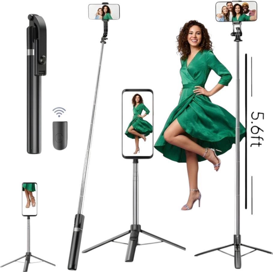 HouseOfCommon Stretchable Selfie Stick Anti-Slip Tripod & Bluetooth Wireless Remote_QC Bluetooth Selfie Stick-image-48