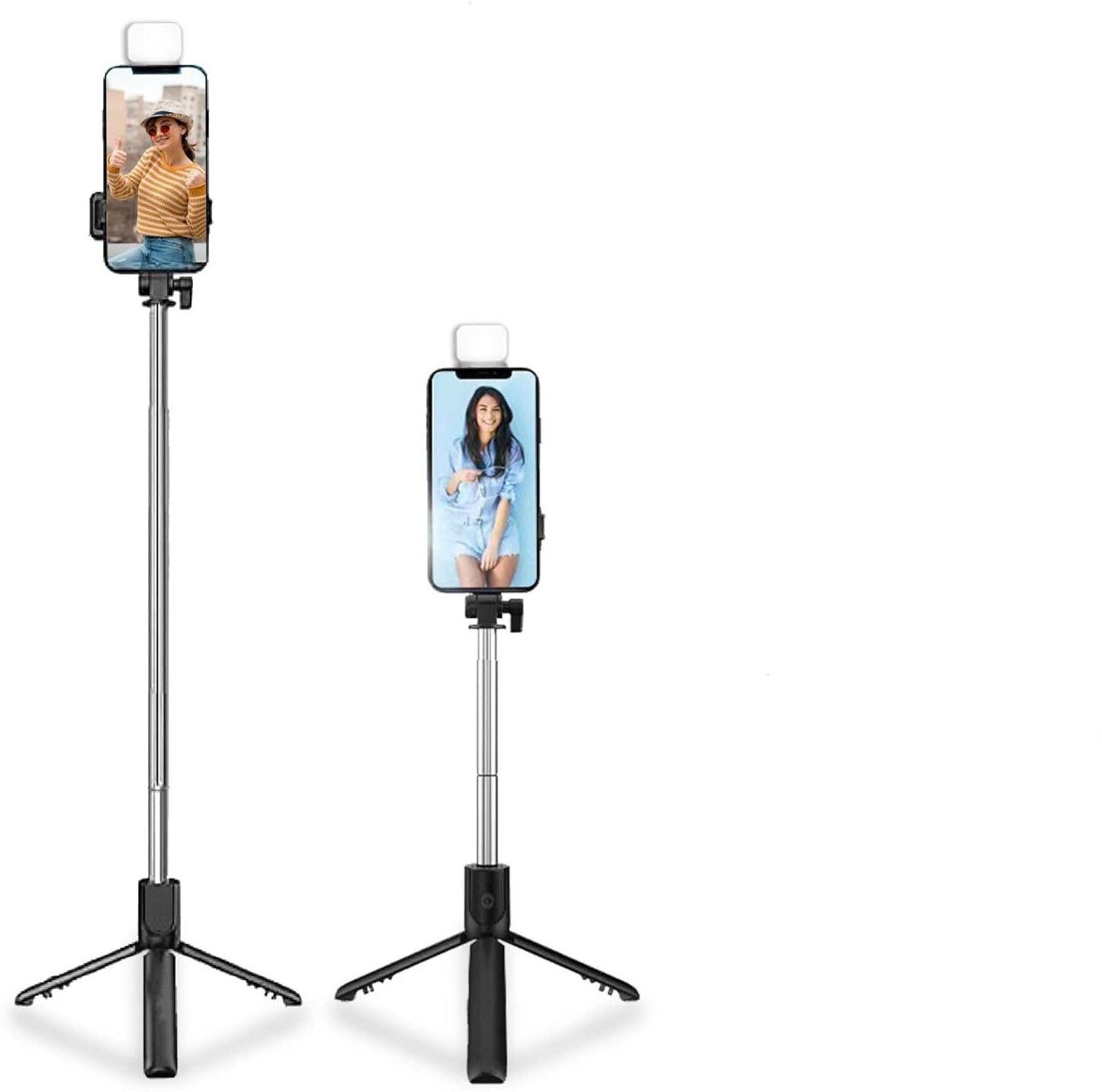 RENTOOR High Quality R1s Bluetooth Selfie Sticks with Remote Compatible with All Phones Monopod Kit, Tripod, Tripod Ball Head, Tripod Bracket