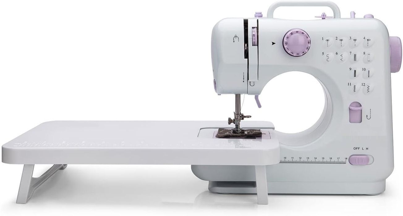 radhe Portable Sewing Machine with 12 Built-in Stitches, Extension Table & Sewing Kit Electric Sewing Machine-picture-24