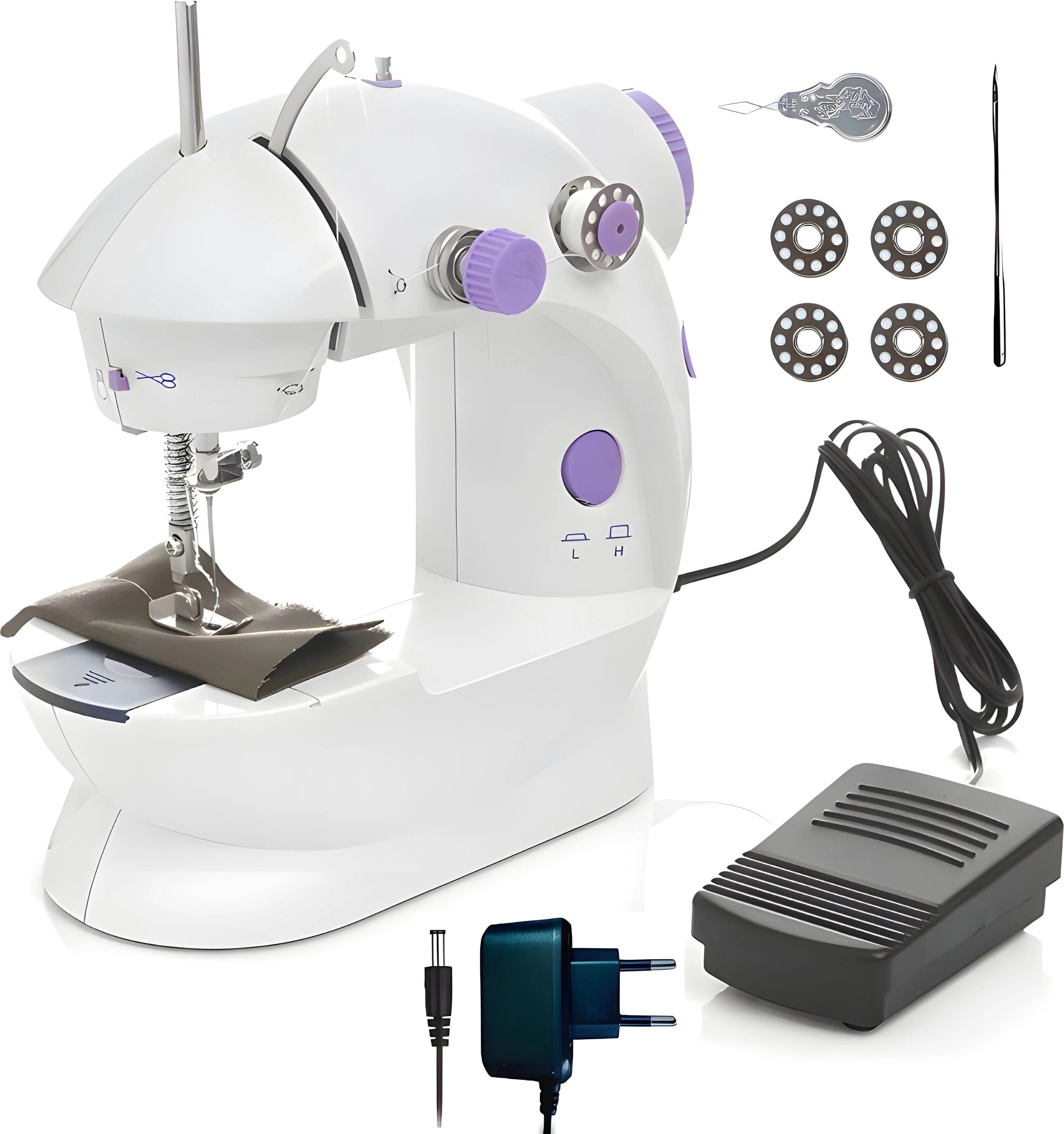 radhe Beginners Mini Sewing Machine with Light, 2 Speed, Foot Pedal for Home, Travel Electric Sewing Machine-picture-11